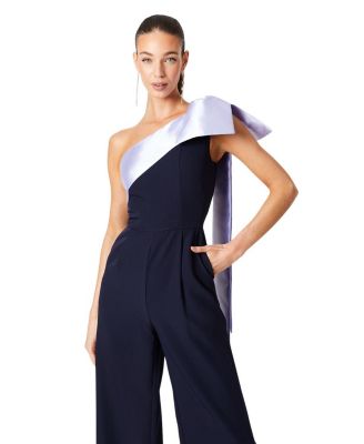Bow One Shoulder Wide Leg Jumpsuit