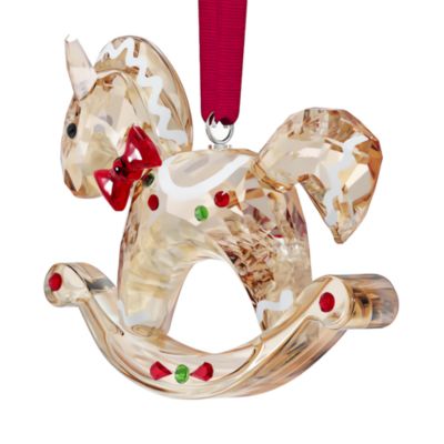 Holiday Cheers Gingerbread Rocking Horse Ornament