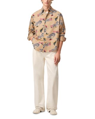 Boxy Shirt With Horse Print 