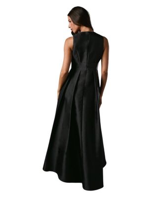 Sleeveless Plunge Waterfall Maxi Dress