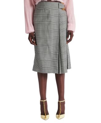  Midi Skirt with Prince of Wales Check