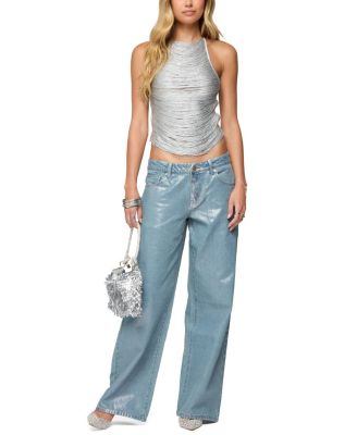 Kalana Crisscross Backless Fringed Top