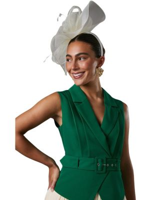 Sleeveless Crepe Pleated Midi Dress