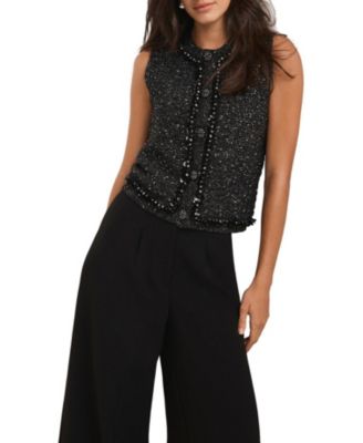  Women's Embellished Sleeveless Top