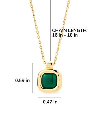 Clara Green Onyx Gold Pendant