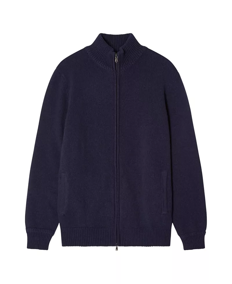 Robert Talbott Graham Cashmere Blend Full Zip Sweater