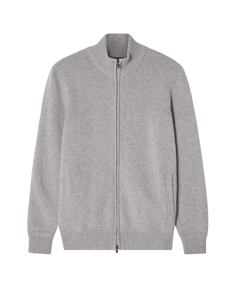 Robert Talbott Graham Cashmere Blend Full Zip Sweater