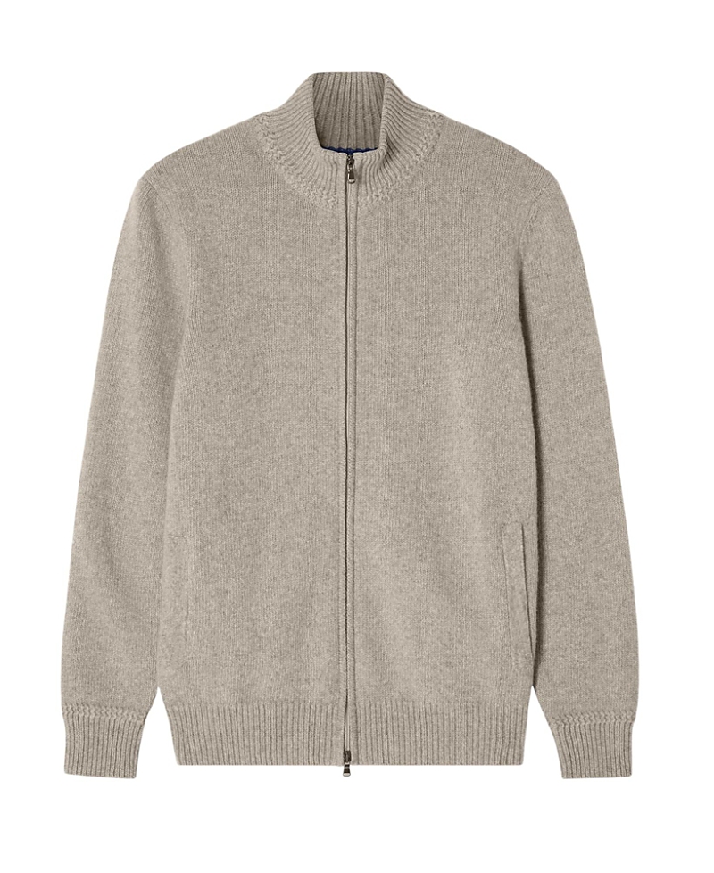Robert Talbott Graham Cashmere Blend Full Zip Sweater