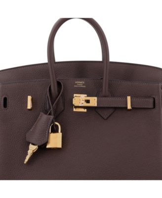 Birkin 25 Handbag Brown Togo with Gold Hardware