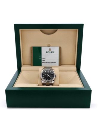  Oyster Perpetual Datejust Automatic Watch in Stainless Steel and White Gold with Diamond Markers 36mm