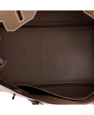 Birkin 30 Handbag Grey Epsom with Gold Hardware