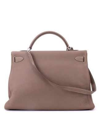 Kelly 40 Handbag Grey Togo with Palladium Hardware