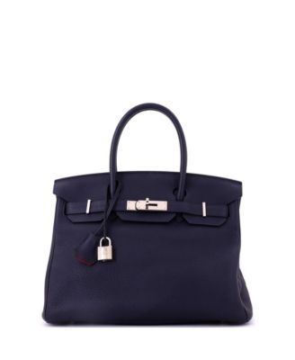 Birkin 30 Handbag Verso Togo with Palladium Hardware