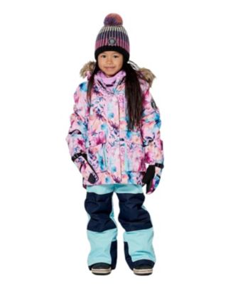 Girls' Lined Knit Pompom Hat Stripes - Baby, Little Kid, Big Kid