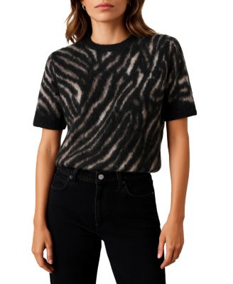  Women's Zebra Knit Top