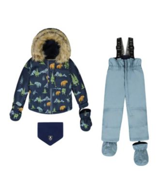 Deux par Boys' Two-Piece Play Snowsuit - Baby, Little Kid
