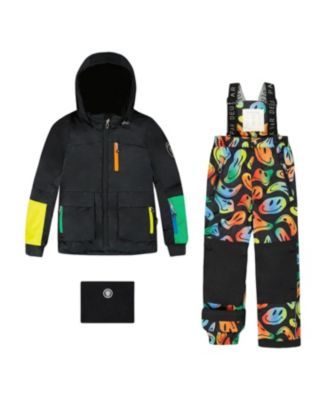  Boys' Two-Piece Play Smiley Face Snowsuit - Little Kid, Big Kid