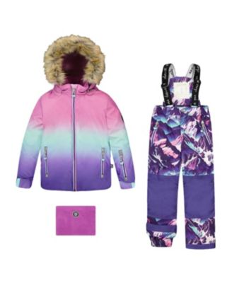Deux par Girls' Two-Piece Mountain Play Snowsuit - Big Kid
