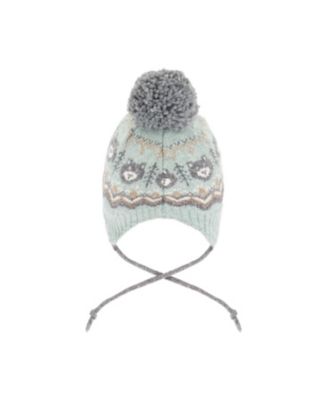  Boys' Lined Peruvian Knit Pompom Hat - Baby