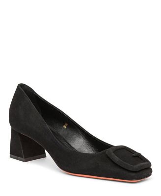  Women's Suede Low-Heel Pump