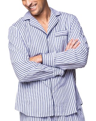 Navy French Ticking Pajama Set