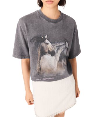 Horse Graphic Cropped Tee
