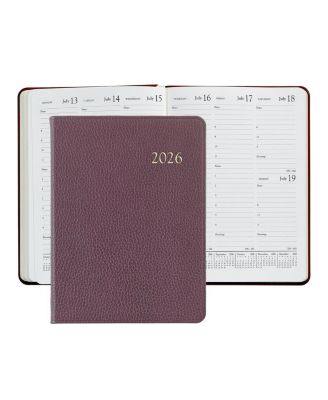  2026 Pebble Leather Desk Diary