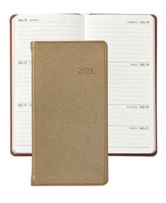  2026 Goatskin Leather Pocket Datebook