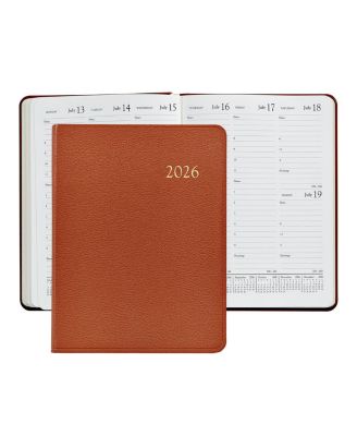  2026 Goatskin Leather Desk Diary