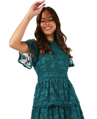 Petite Tiered Lace Dress