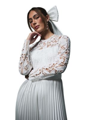 Lisa Lace Top Wide Leg Jumpsuit