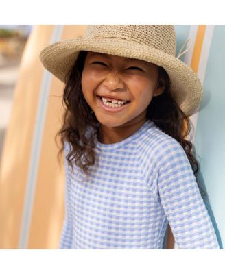 Girls' Seaside Gingham Leg Frill Surf Suit - Little Kid