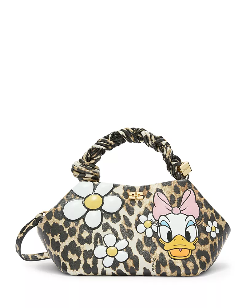 Ganni Bou Small Daisy Duck Leopard Print Bag