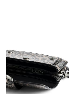 x Kate Moss Metallic Leopard Print Leather Chain Wallet