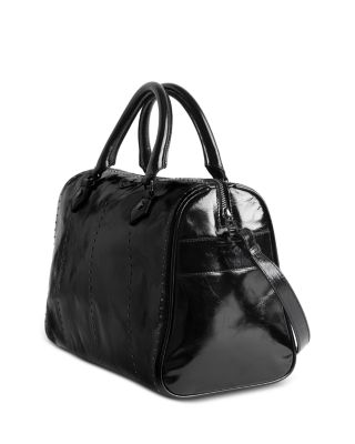 Sunny Vibe Medium Studded Vintage Patent Leather Shoulder Bag