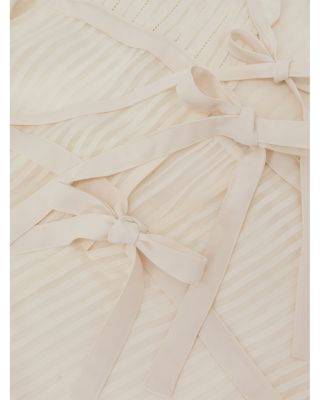 Josephine Shadow Stripe Tie Neck Blouse