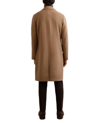 Empire Long Sleeve Relaxed Fit Wool Blend Overcoat