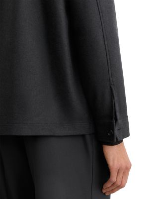 Cooper Long Sleeve Wool Blend Patch Pocket Shacket