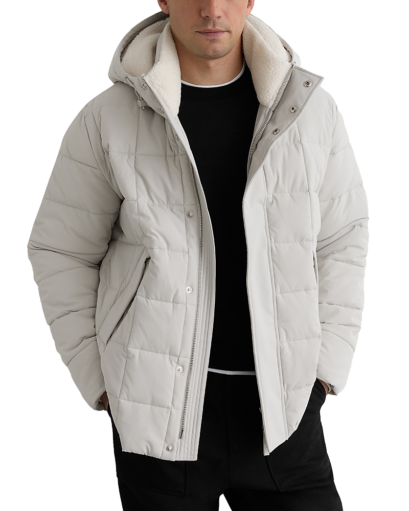 Reiss Klause Long Sleeve Borg Lined Quilted Puffer Jacket