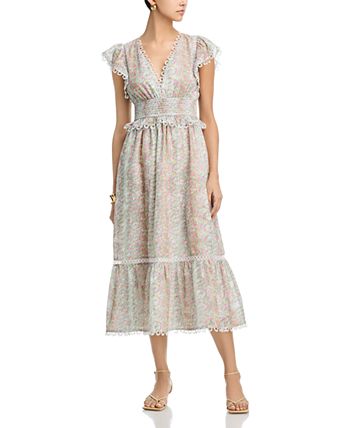 bloomingdales midi dresses Aqua Eyelet Sweetheart Dress - Exclusive - White right collections have your entire closet covered Floral Bloomingdales Fit And Flare