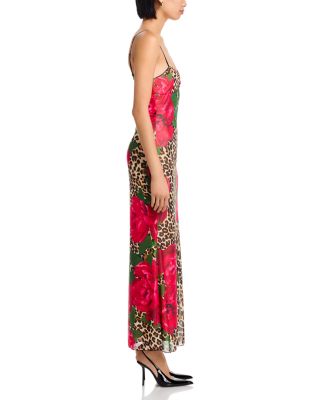 Leopard and Floral Mesh Maxi Dress - Exclusive