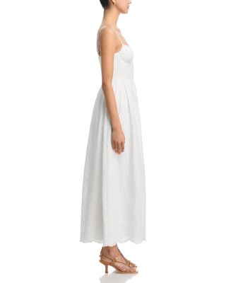 Sleeveless Eyelet Bustier Midi Dress - Exclusive