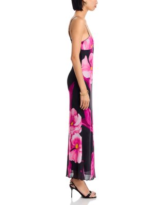 Floral Mesh Maxi Dress - Exclusive