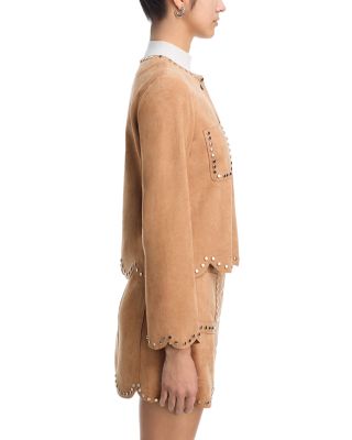 Faux Suede Jacket & Faux Suede Mini Skirt - Exclusive