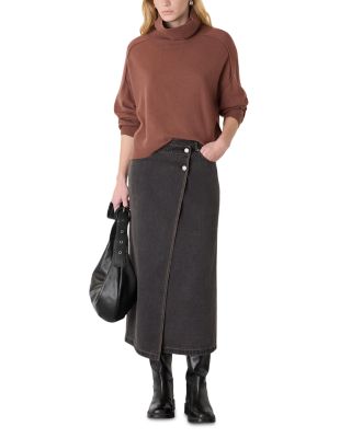 Wool Cowl Neck Knit Sweater