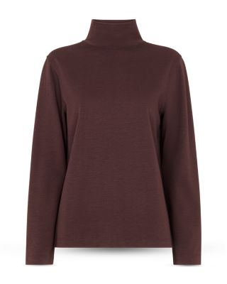 Long Sleeve Funnel Neck Jersey Sweater