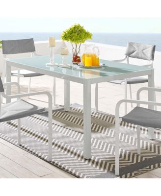 Raleigh 59" Outdoor Patio Aluminum Dining Table