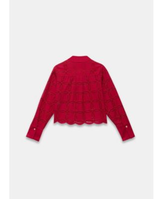  Women's Broderie Cropped Shirt