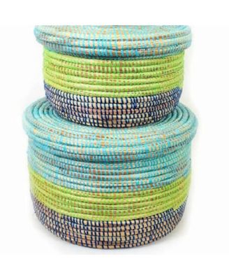 Flat Lid Storage Basket, Set of 3