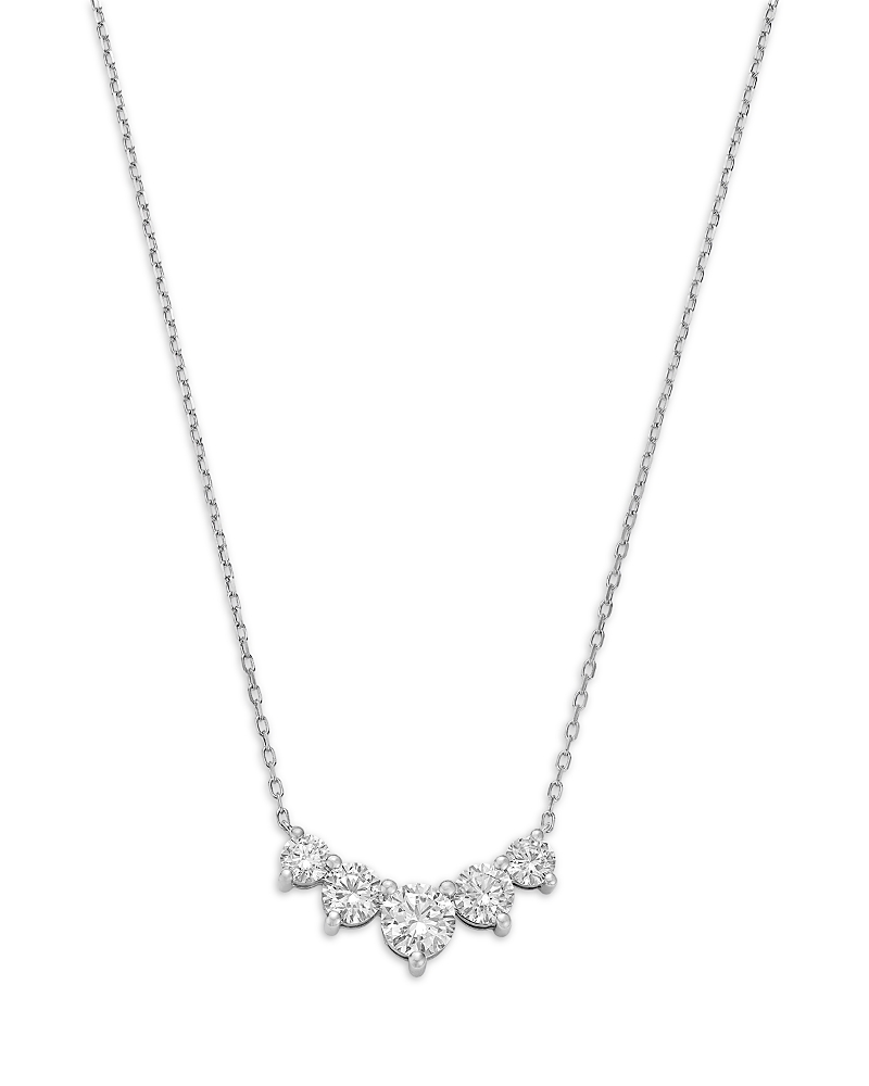 Bloomingdale's Fine Collection Luxe Collection Certified Lab Grown Diamond Necklace in 14K White Gold, 2.0 tcw